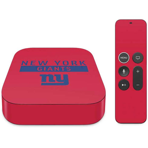 NFL New York Giants Red Performance Series Apple TV Skin