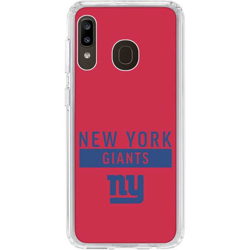 NFL New York Giants Red Performance Series Galaxy A20 Clear Case