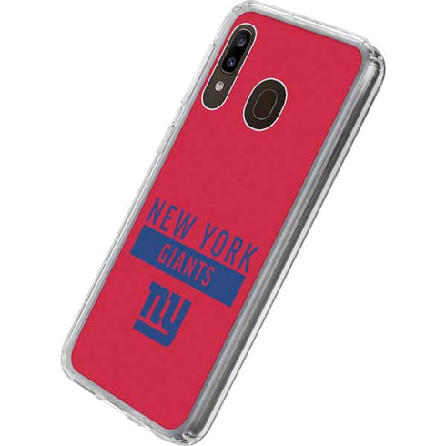 NFL New York Giants Red Performance Series Galaxy A20 Clear Case