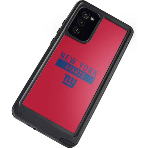NFL New York Giants Red Performance Series Galaxy Note20 5G Waterproof Case