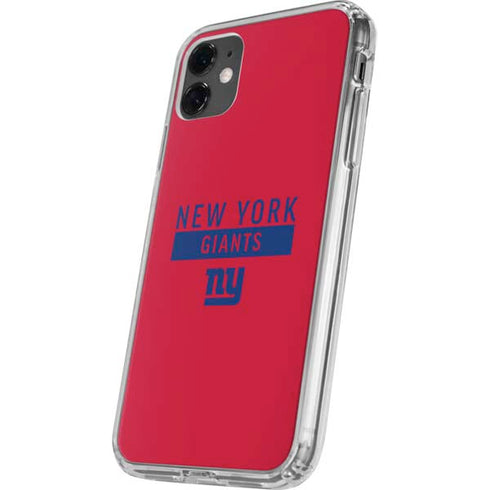 NFL New York Giants Red Performance Series iPhone 11 Clear Case