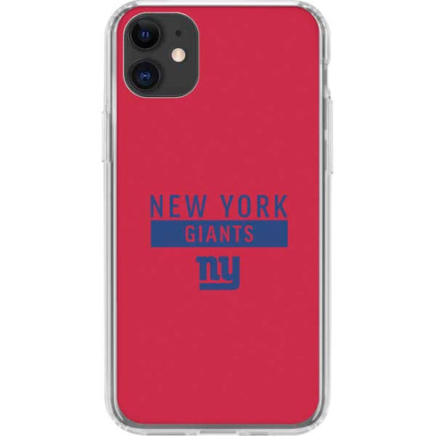 NFL New York Giants Red Performance Series iPhone 11 Clear Case