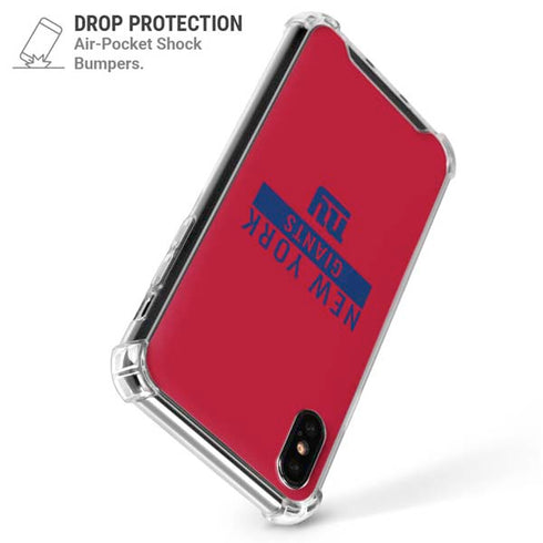 NFL New York Giants Red Performance Series iPhone XS Max Clear Case