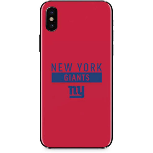 NFL New York Giants Red Performance Series iPhone XS Max Skin
