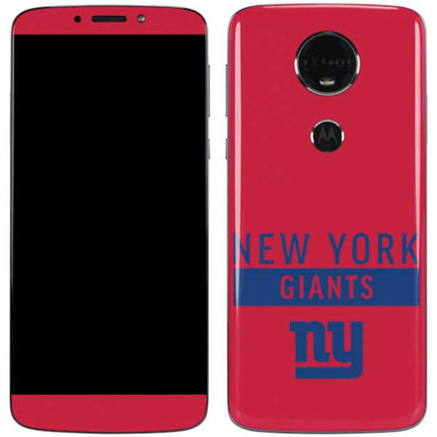 NFL New York Giants Red Performance Series Moto E5 Plus Skin