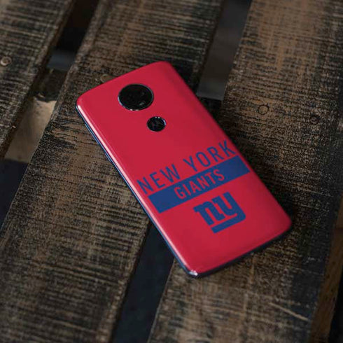 NFL New York Giants Red Performance Series Moto E5 Plus Skin