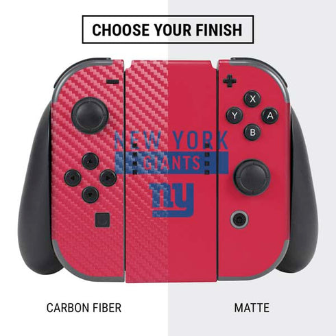 NFL New York Giants Red Performance Series Nintendo Switch Bundle Skin