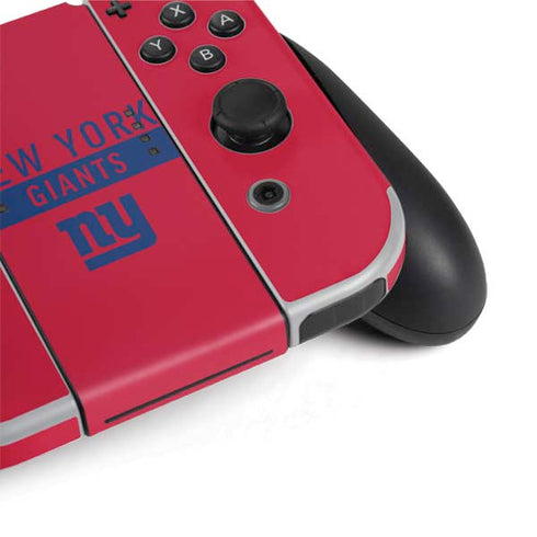 NFL New York Giants Red Performance Series Nintendo Switch OLED (2021) Skin
