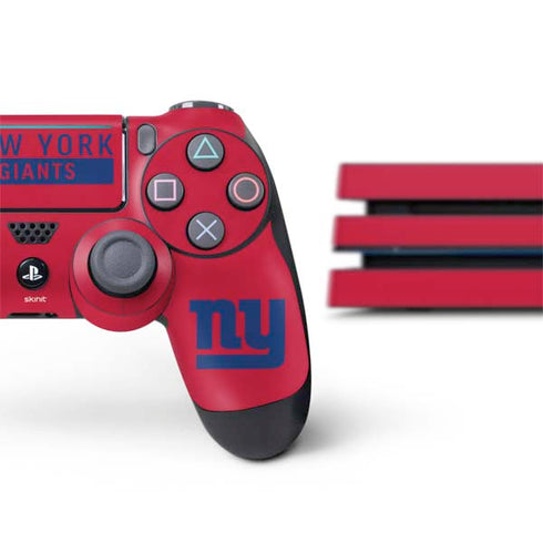 NFL New York Giants Red Performance Series PS4 Pro Bundle Skin