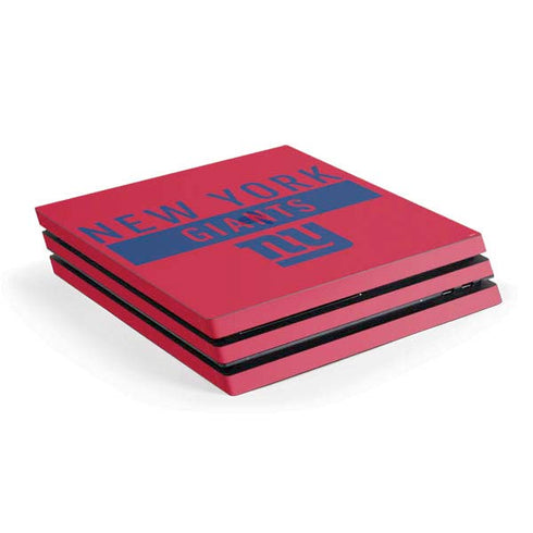 NFL New York Giants Red Performance Series PS4 Pro Console Skin