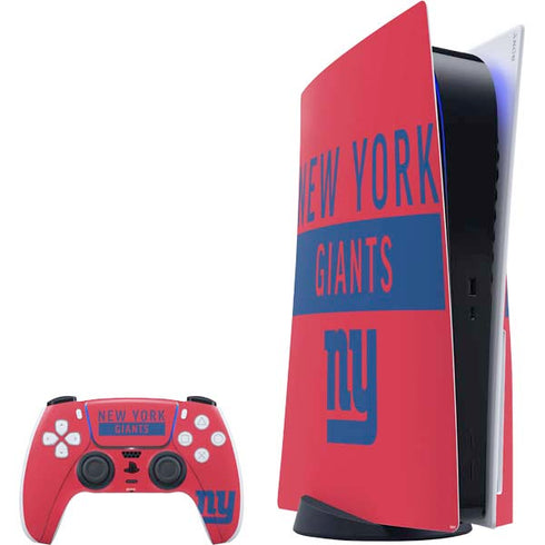NFL New York Giants Red Performance Series PS5 Bundle Skin