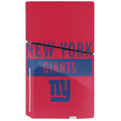 NFL New York Giants Red Performance Series PS5 Slim Disk Bundle Skin
