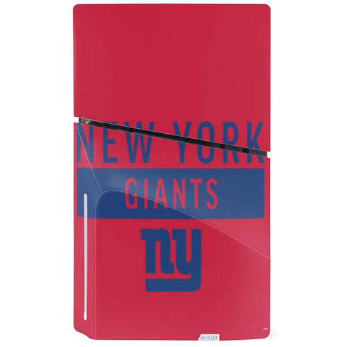 NFL New York Giants Red Performance Series PS5 Slim Disk Console Skin