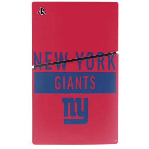 NFL New York Giants Red Performance Series PS5 Slim Digital Edition Bundle Skin
