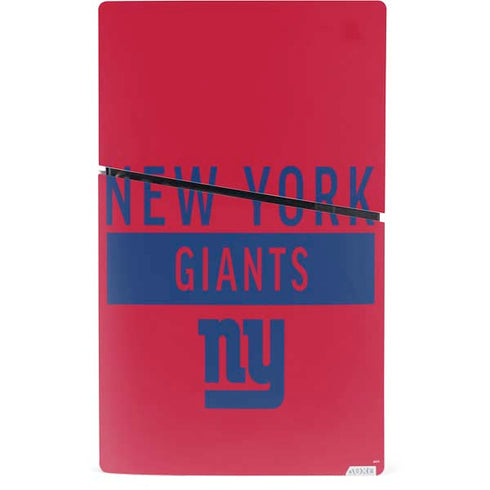 NFL New York Giants Red Performance Series PS5 Slim Digital Edition Bundle Skin