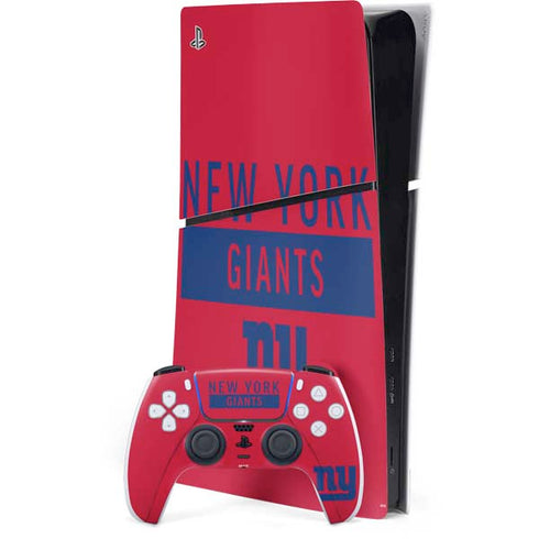 NFL New York Giants Red Performance Series PS5 Slim Digital Edition Console Skin