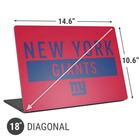 NFL New York Giants Red Performance Series Universal Laptop 18in (14.6 x 10.6in) Skin