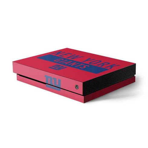 NFL New York Giants Red Performance Series Xbox One X Console Skin