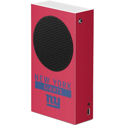 NFL New York Giants Red Performance Series Xbox Series S Console Skin