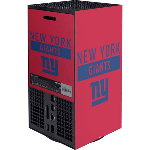 NFL New York Giants Red Performance Series Xbox Series X Bundle Skin