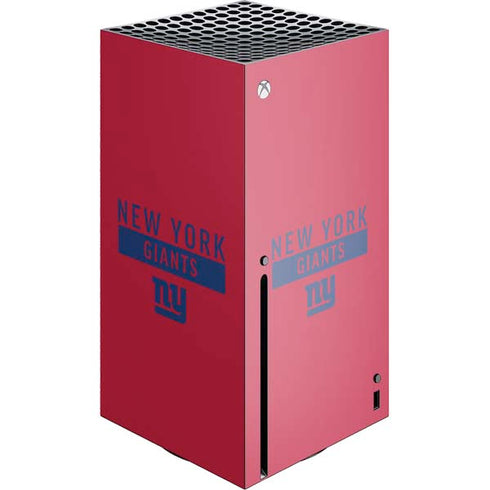 NFL New York Giants Red Performance Series Xbox Series X Console Skin