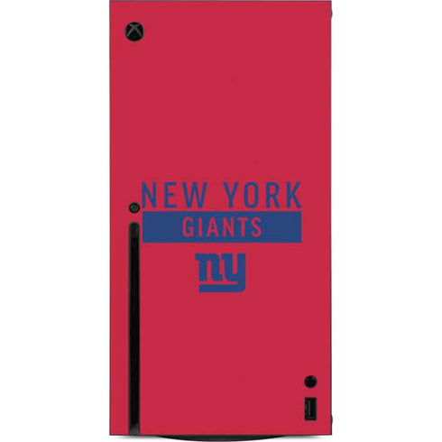NFL New York Giants Red Performance Series Xbox Series X Console Skin
