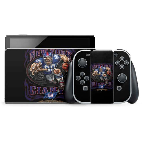 Liquid Blue NFL New York Giants Running Back Nintendo Switch OLED (2021) Skin