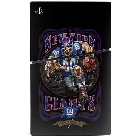 Liquid Blue NFL New York Giants Running Back PS5 Slim Disk Console Skin