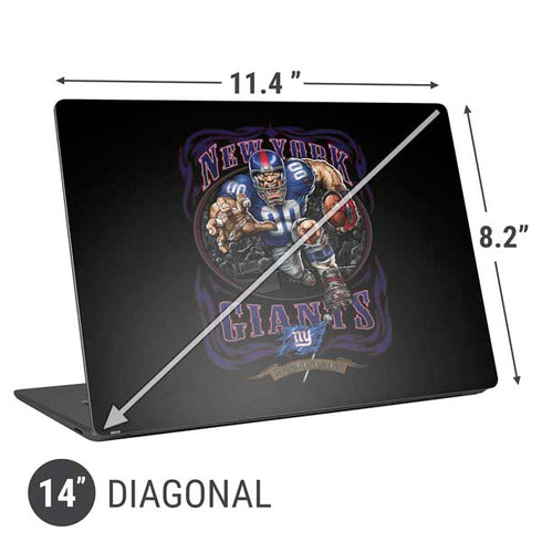 Liquid Blue NFL New York Giants Running Back Universal Laptop 14in (11.4 x 8.2in) Skin