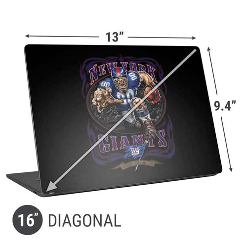 Liquid Blue NFL New York Giants Running Back Universal Laptop 16in (13 x 9.4in) Skin
