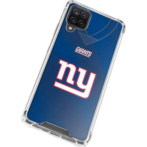 NFL New York Giants Team Jersey Galaxy A12 Clear Case