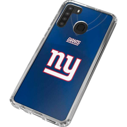 NFL New York Giants Team Jersey Galaxy A21 Clear Case