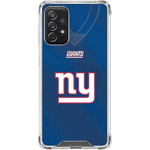 NFL New York Giants Team Jersey Galaxy A72 5G Clear Case
