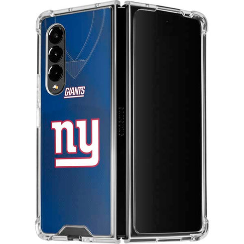 NFL New York Giants Team Jersey Galaxy Z Fold4 5G Clear Case