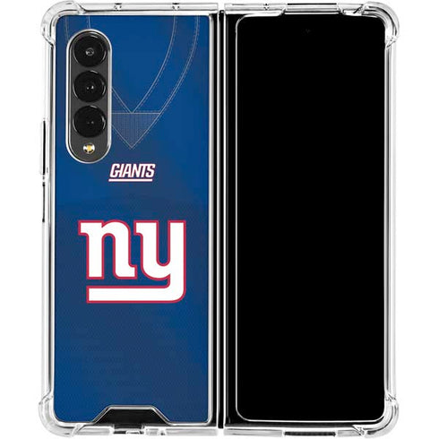 NFL New York Giants Team Jersey Galaxy Z Fold4 5G Clear Case