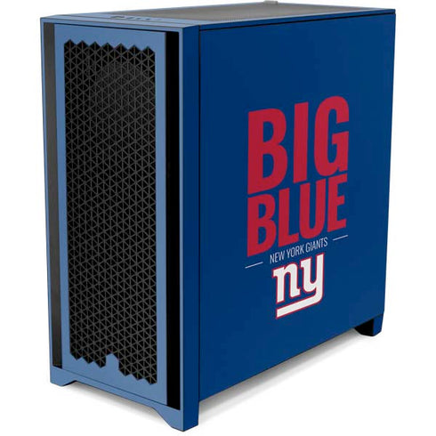 NFL New York Giants Team Motto Corsair 4000D Tempered Glass Mid-Tower ATX Case Skin