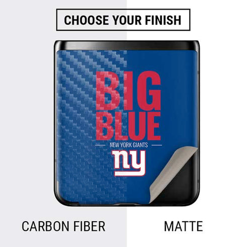 NFL New York Giants Team Motto Galaxy Z Flip Skin