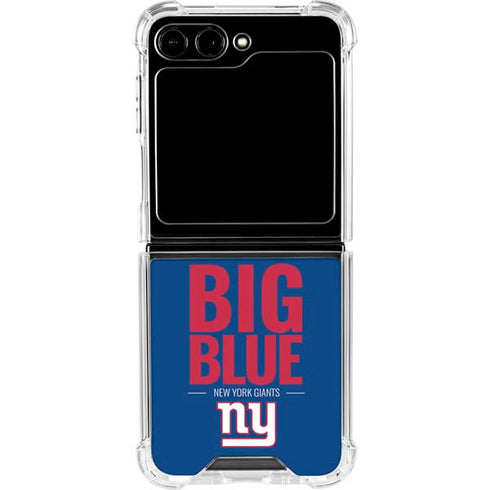 NFL New York Giants Team Motto Galaxy Z Flip5 5G Clear Case