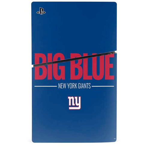 NFL New York Giants Team Motto PS5 Slim Disk Console Skin
