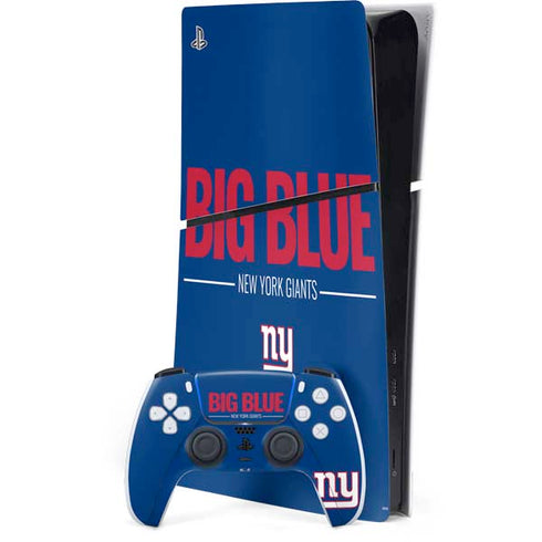 NFL New York Giants Team Motto PS5 Slim Digital Edition Console Skin