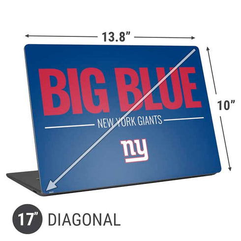NFL New York Giants Team Motto Universal Laptop 17in (13.8 x 10in) Skin