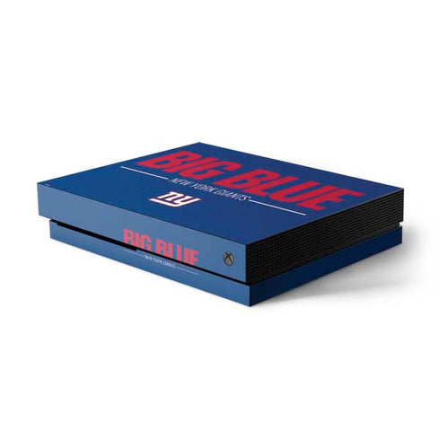 NFL New York Giants Team Motto Xbox One X Console Skin