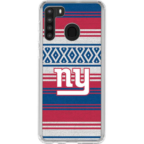 NFL New York Giants Trailblazer Galaxy A21 Clear Case