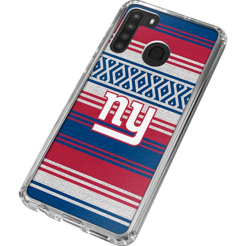 NFL New York Giants Trailblazer Galaxy A21 Clear Case