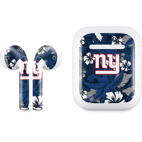 NFL New York Giants Tropical Print Apple AirPods Skin