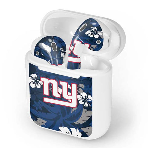 NFL New York Giants Tropical Print Apple AirPods Skin