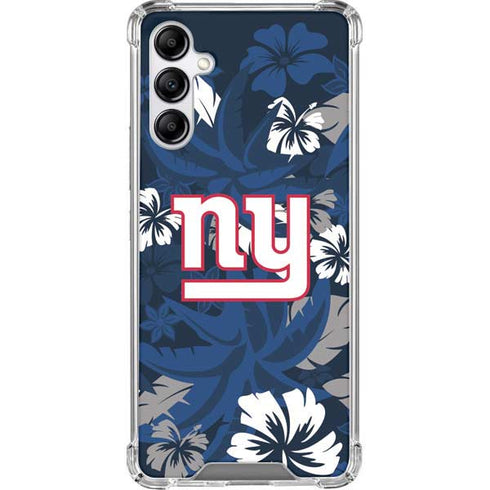 NFL New York Giants Tropical Print Galaxy A14 5G Clear Case
