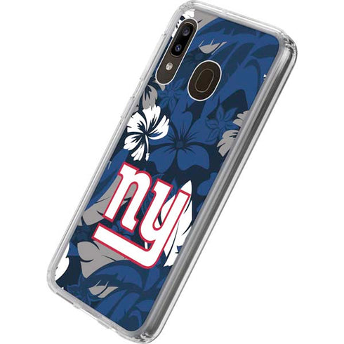 NFL New York Giants Tropical Print Galaxy A20 Clear Case