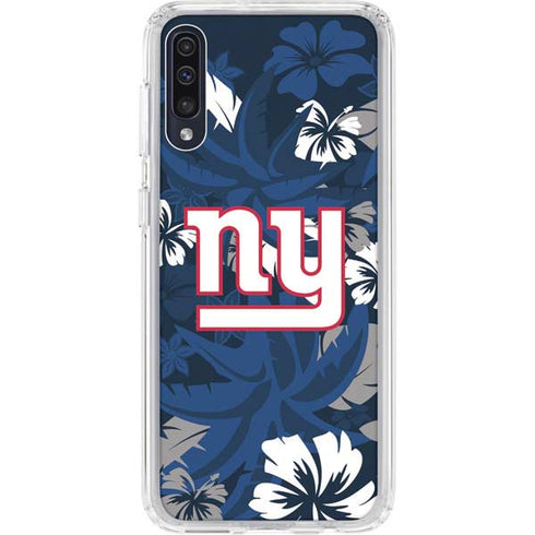NFL New York Giants Tropical Print Galaxy A50 Clear Case