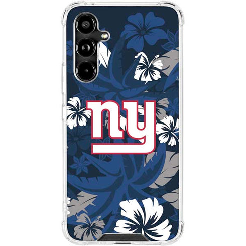 NFL New York Giants Tropical Print Galaxy A54 5G Clear Case